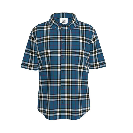 Thomson Tartan Short Sleeve Button Down Shirt by Studio Ten Design