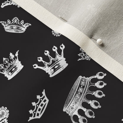 Royal Crowns White+Black Fabric