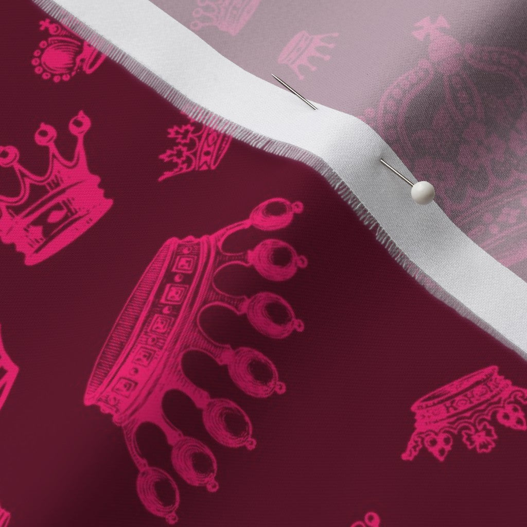Royal Crowns Hot Pink+Maroon Fabric
