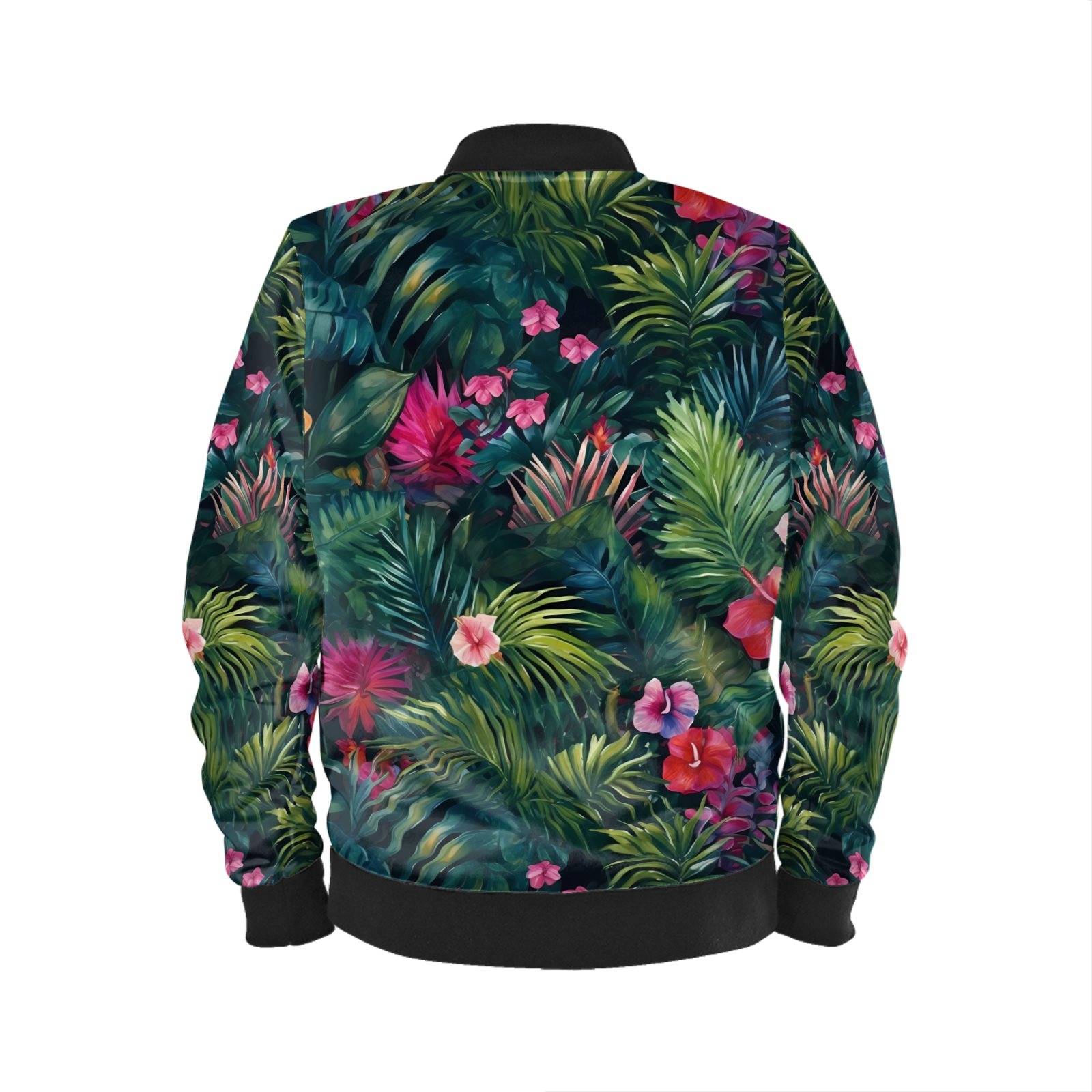 Tropical Jungle (Dark 1) Ladies Bomber Jacket by Studio Ten Design