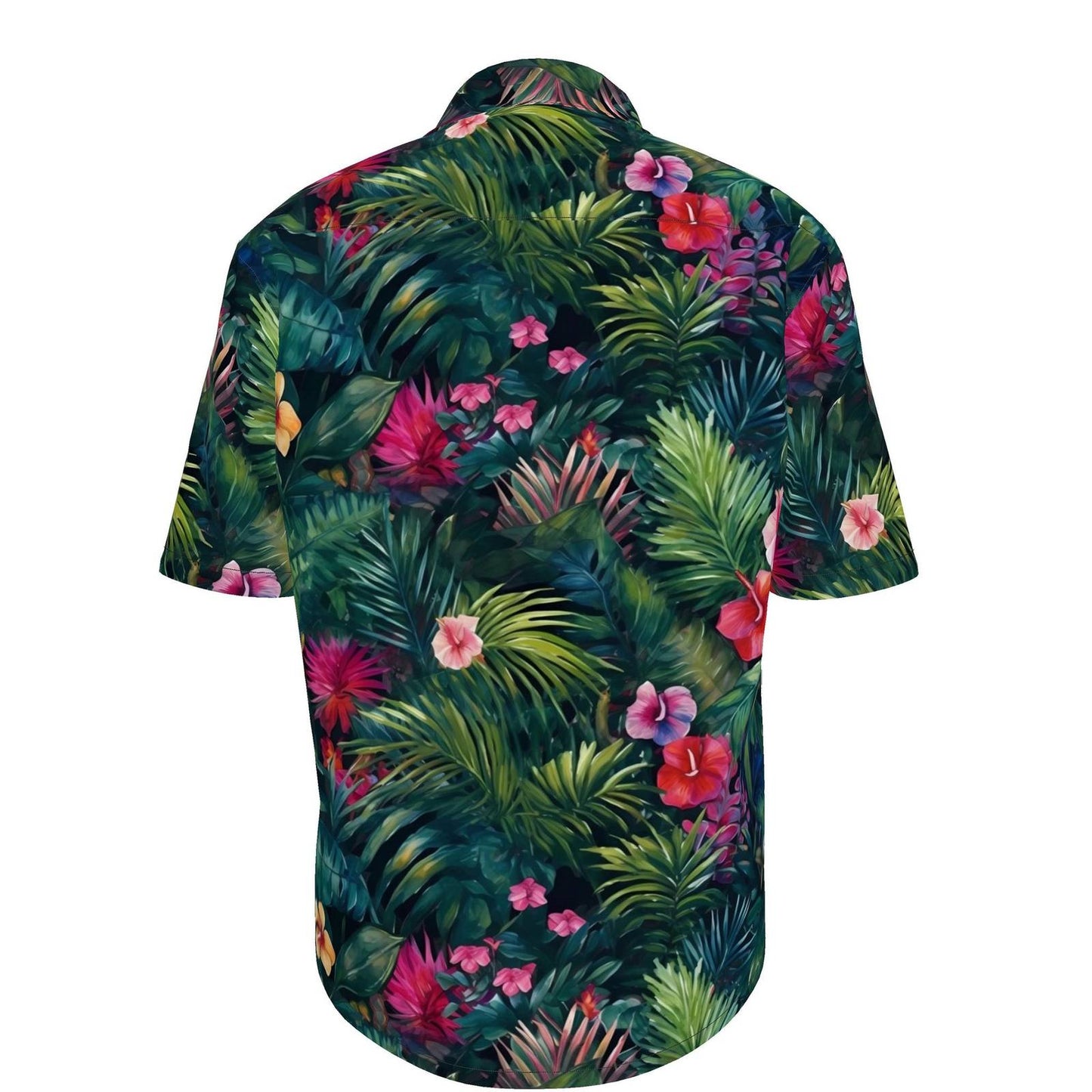 Tropical Jungle (Dark 1) Short Sleeve Button-down Shirt by Studio Ten Design