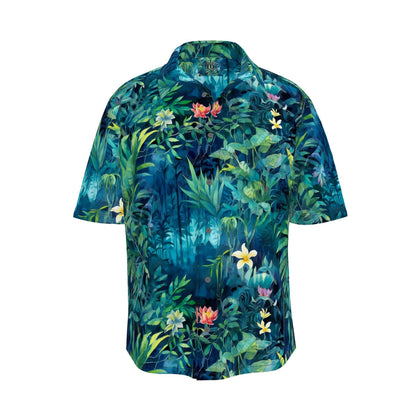 Tropical Jungle (Night 1) Short Sleeve Button-down Shirt by Studio Ten Design