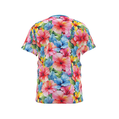 Watercolor Hibiscus (Light I) T-Shirt by Studio Ten Design