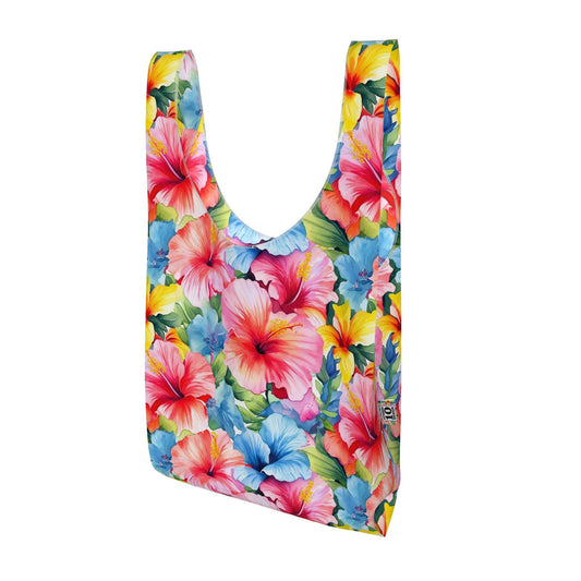 Watercolor Hibiscus Light #1 Parachute Shopping Tote (Copy)