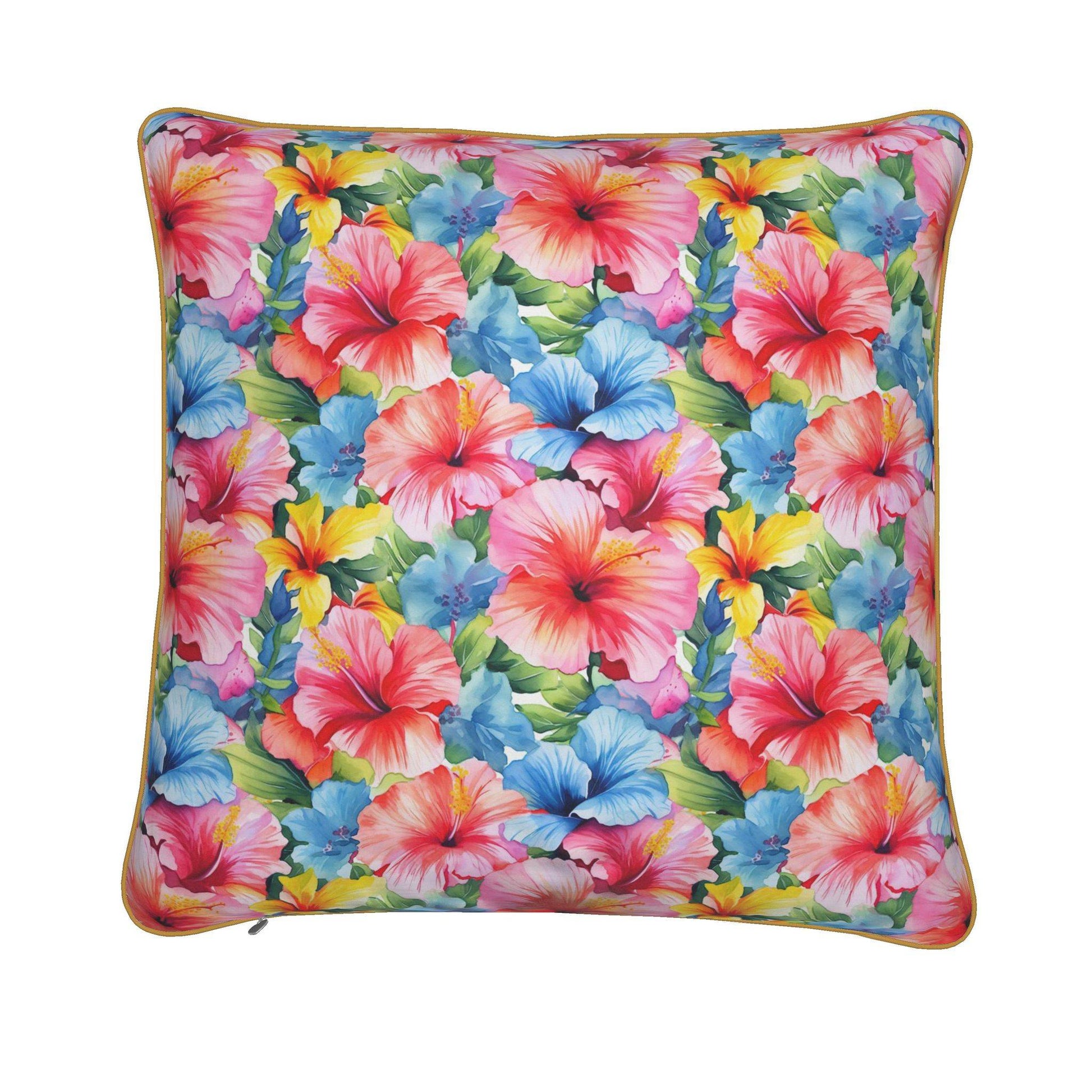 Watercolor Hibiscus (Light #1) Throw Pillow by Studio Ten Design