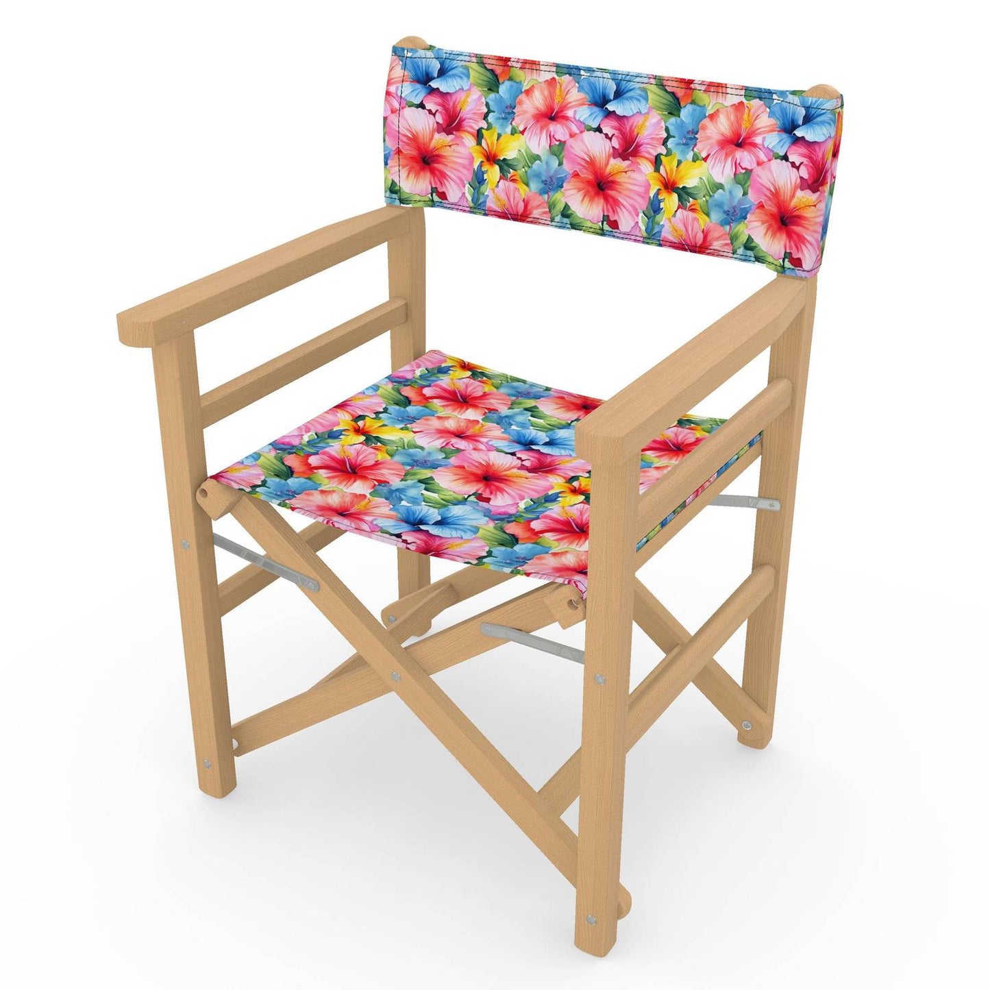 Watercolor Hibiscus (Light #1) Director's Chair by Studio Ten Design