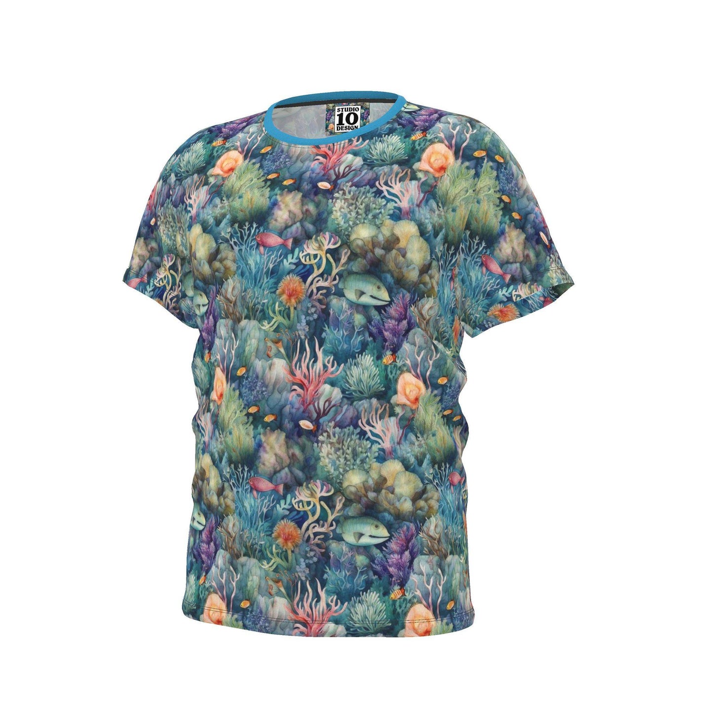 Watercolor Reef Unisex T-Shirt by Studio Ten Design