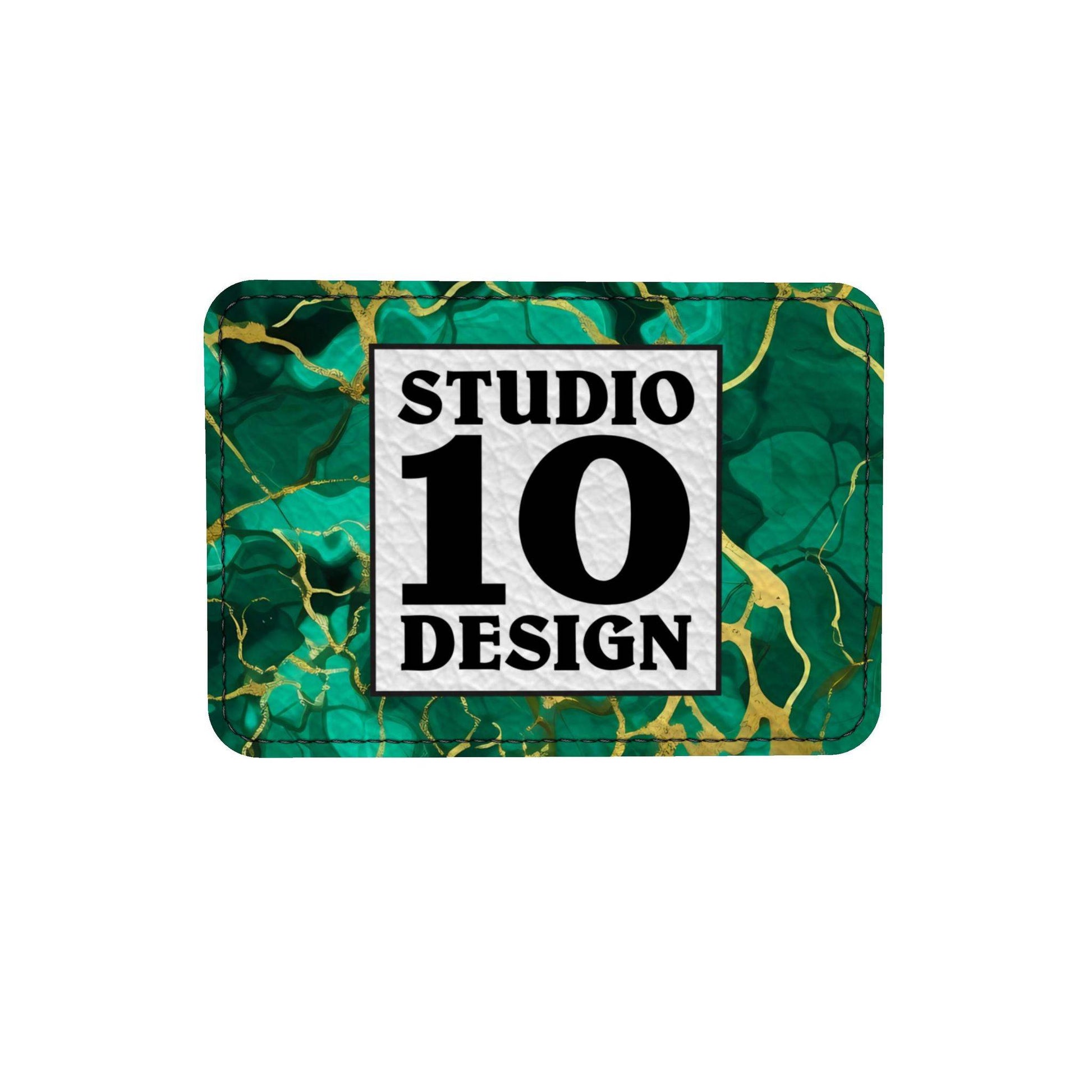 Faux Malachite & Gold Leather Kika Tote - Studio Ten Design