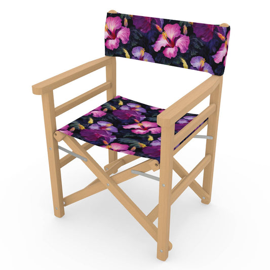 Watercolor Hibiscus (Dark #2) Director's Chair