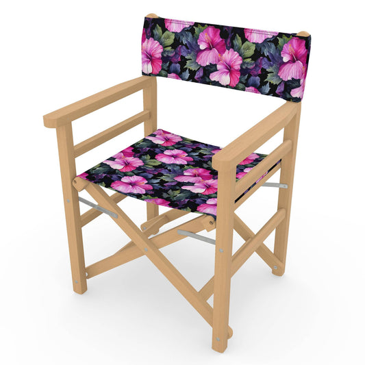 Watercolor Hibiscus (Dark #3) Director's Chair