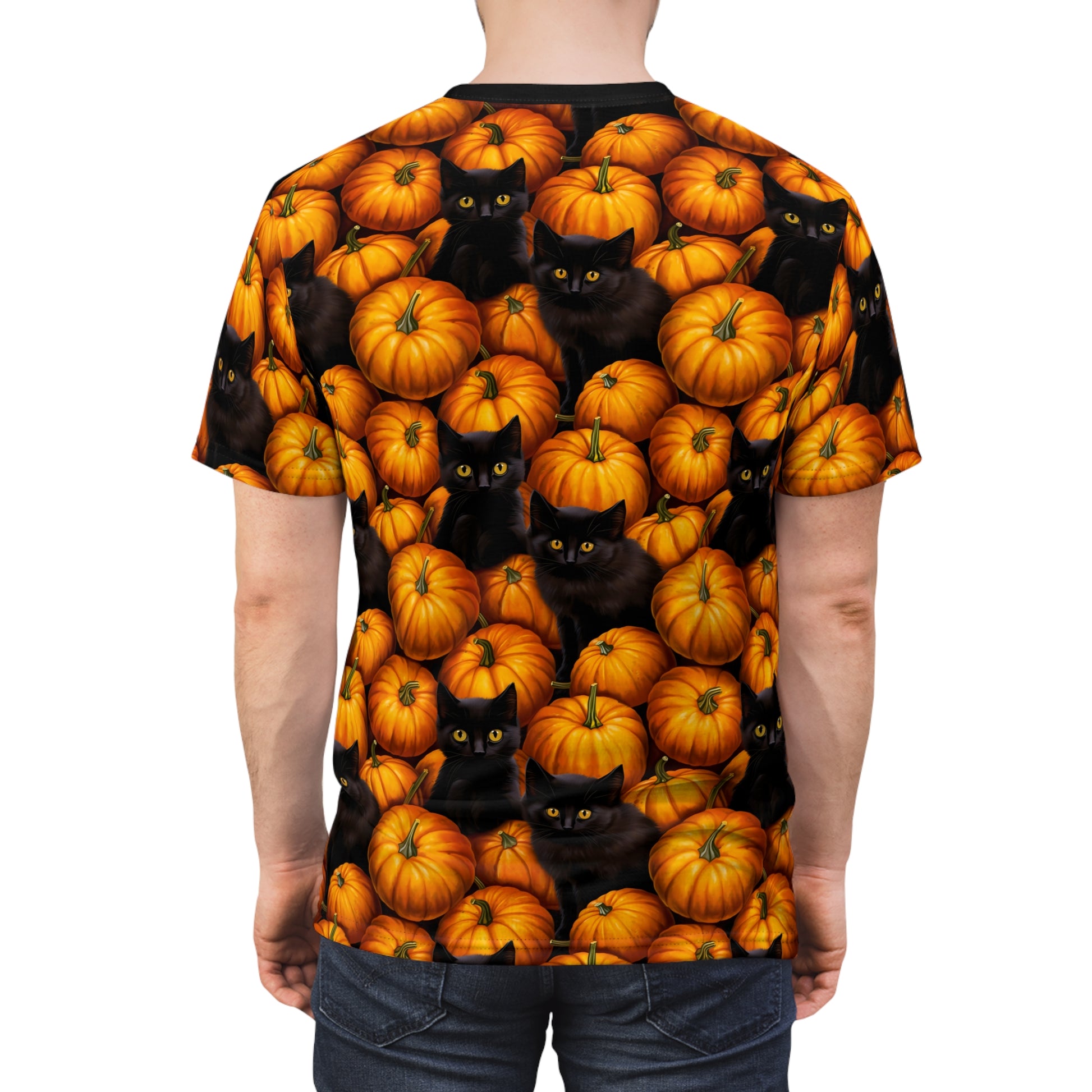 Black Kittens in the Pumpkin Patch T-Shirt by Studio Ten Design