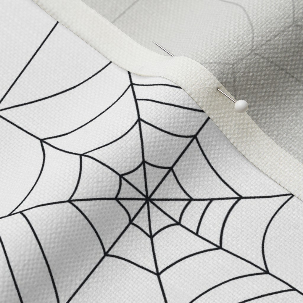 Spiderwebs White Fabric