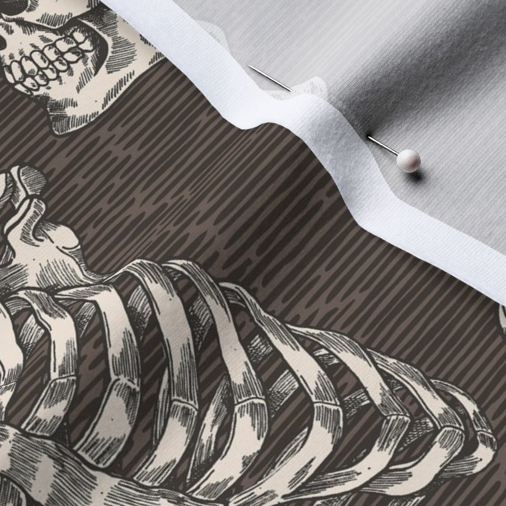 Dem Bones (Sepia) Printed Fabric