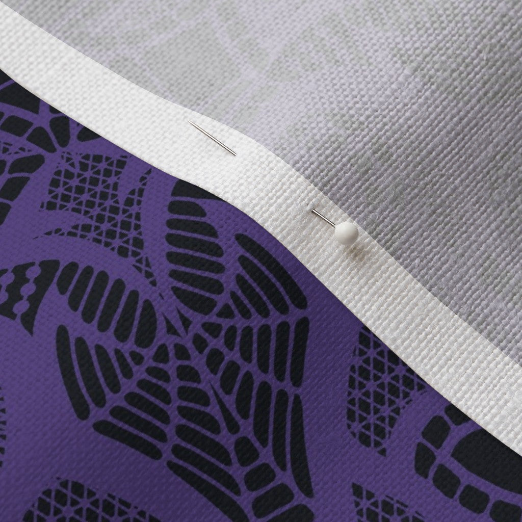 Lace Bats (Grape on Graphite) Fabric
