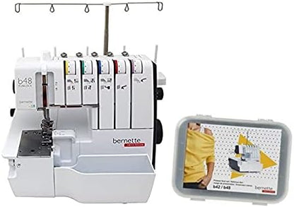 Bernette b48 Funlock Serger Coverstitch Machine + Presser Feet Kit