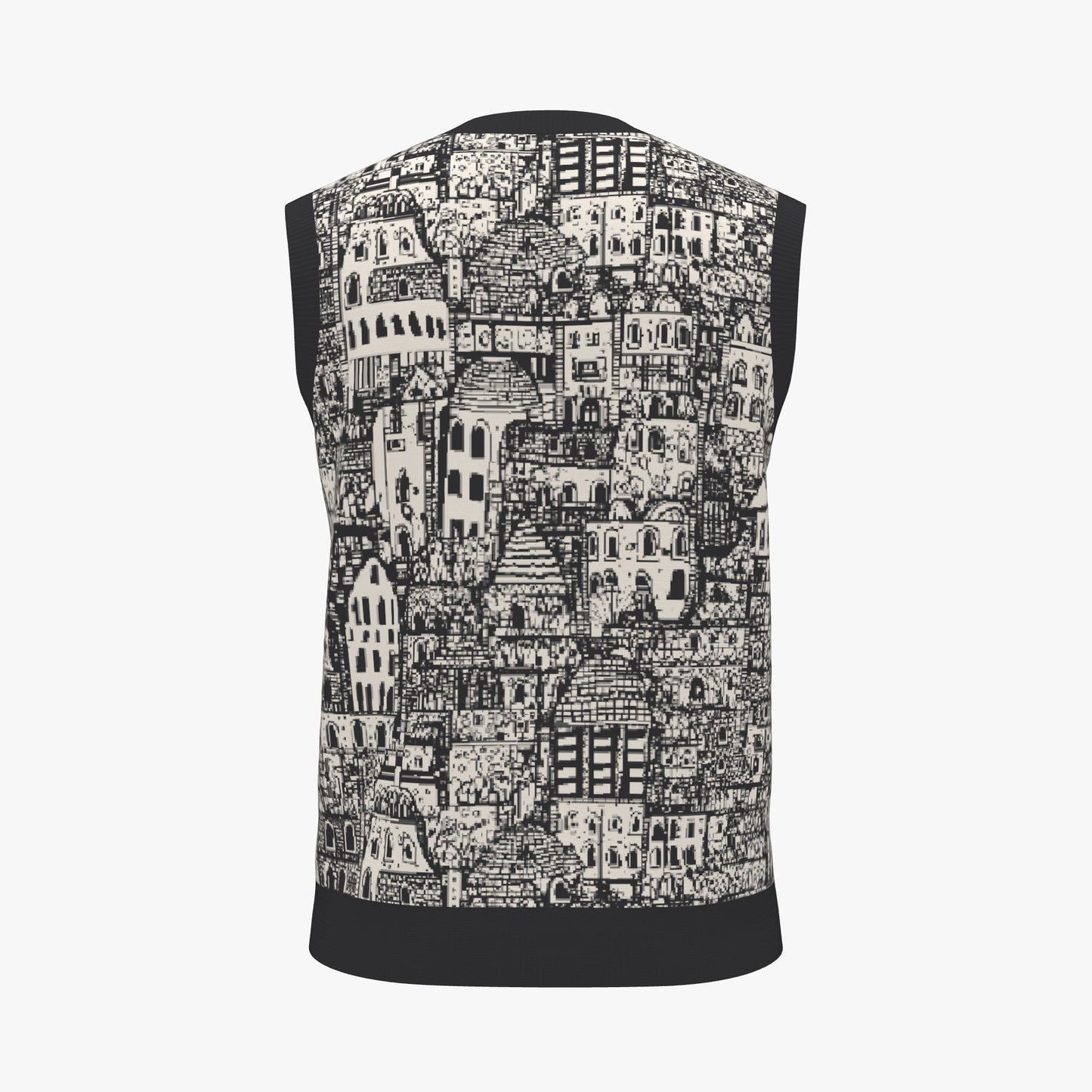 Utopia Mens V-Neck Vest (Back) by Studio Ten Design