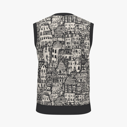 Utopia Mens V-Neck Vest (Back) by Studio Ten Design