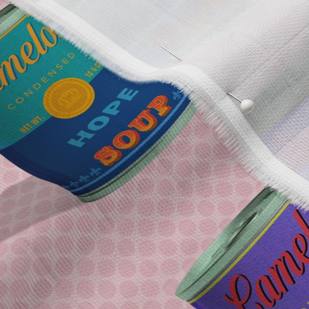 Soup Cans (Cotton Candy) Printed Fabric