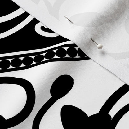 Chevron (Black, White) Printed Fabric