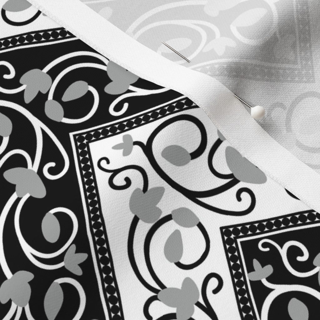 Chevron (Black, Grey, White) Printed Fabric