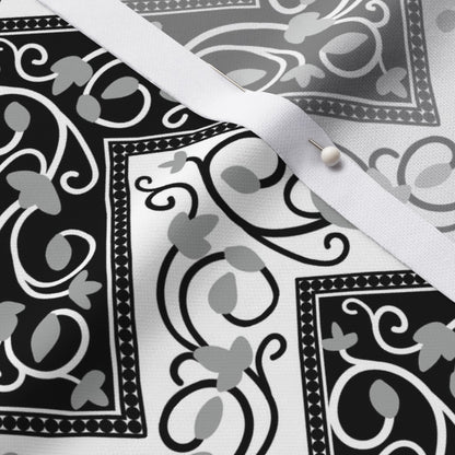 Chevron (Black, Grey, White) Fabric