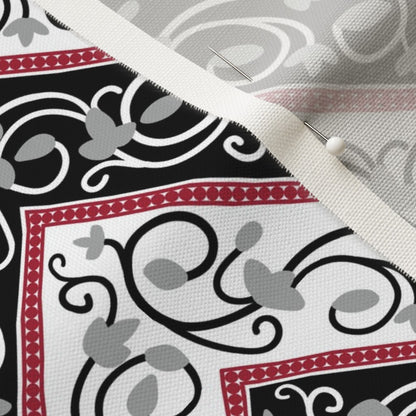 Chevron (Black, Grey, Red) Printed Fabric