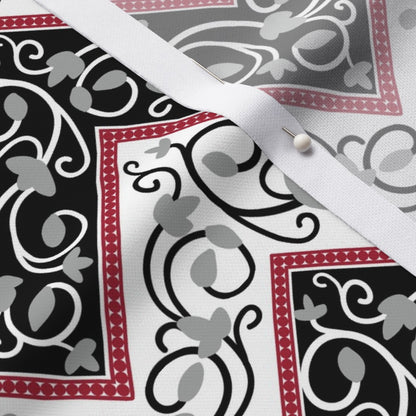 Chevron (Black, Grey, Red) Printed Fabric
