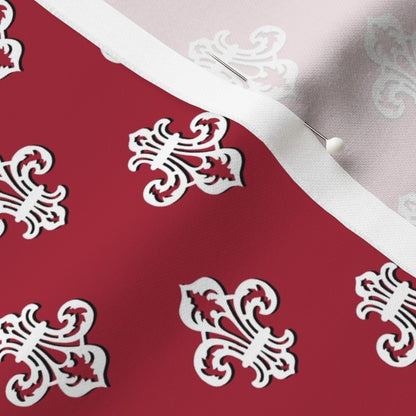 Fleur de Lis (Red, White, Black) Printed Fabric