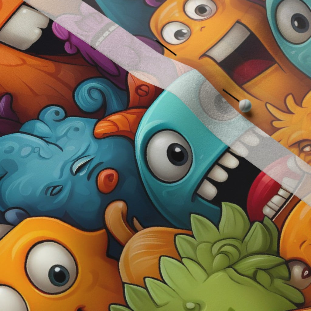 Monstrous Playmates Printed Fabric