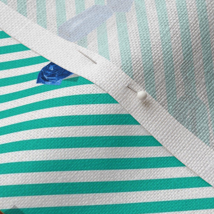 Hard Candy, Aqua Stripes Printed Fabric