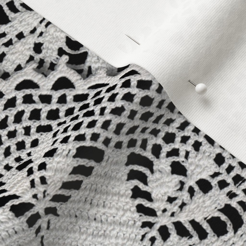 Grace Ford Tatting Organic Cotton Knit Printed Fabric by Studio Ten Design