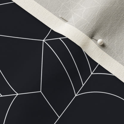 Spiderwebs Graphite Fabric