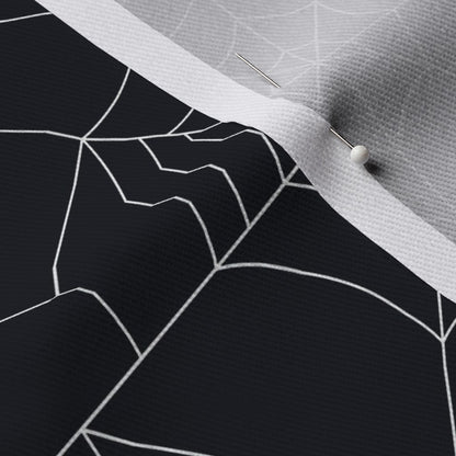 Spiderwebs Graphite Fabric