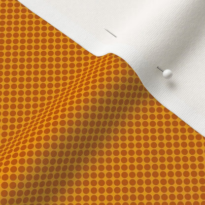 Ben Day Dots in Marigold & Carrot Printed Fabric