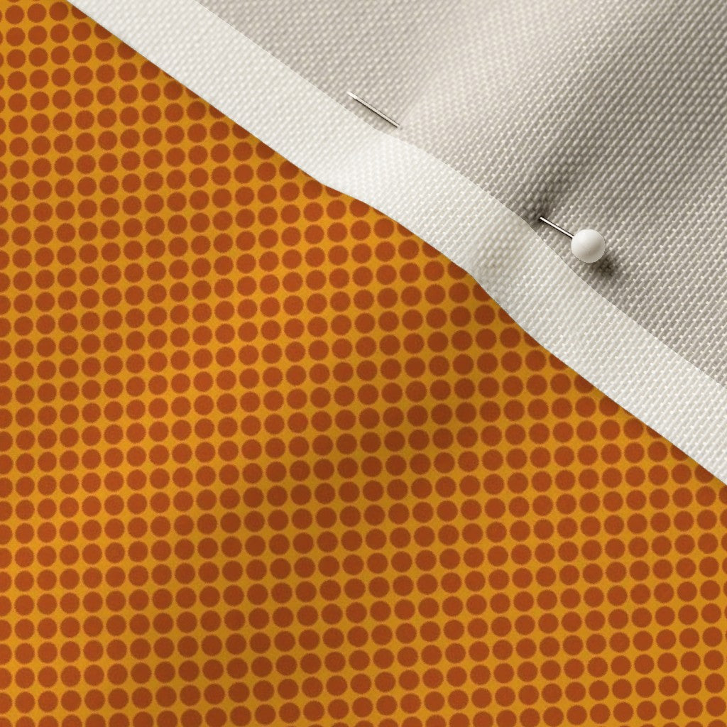 Ben Day Dots in Marigold & Carrot Printed Fabric