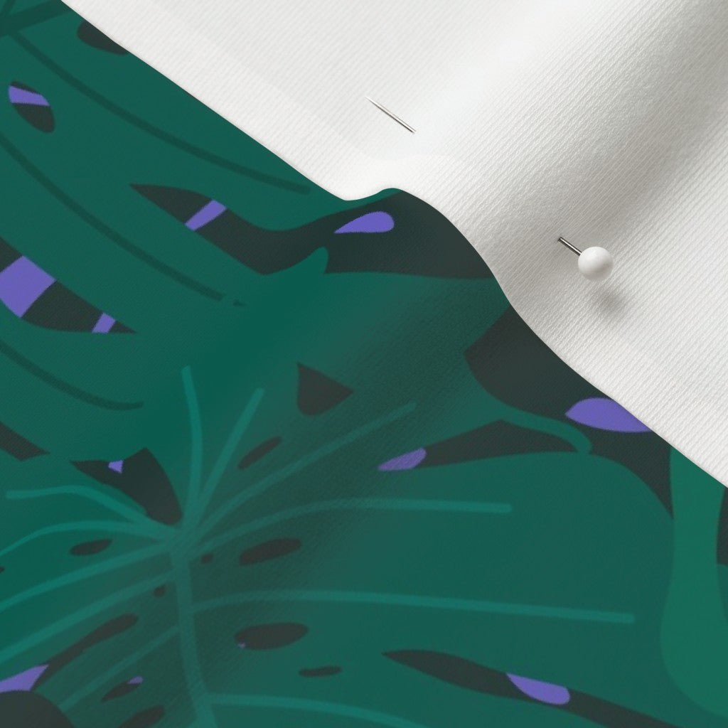 Monstera Madness Violet Printed Fabric