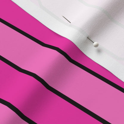 Vertical Stripes, Pink Printed Fabric