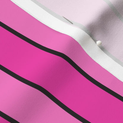 Vertical Stripes, Pink Printed Fabric