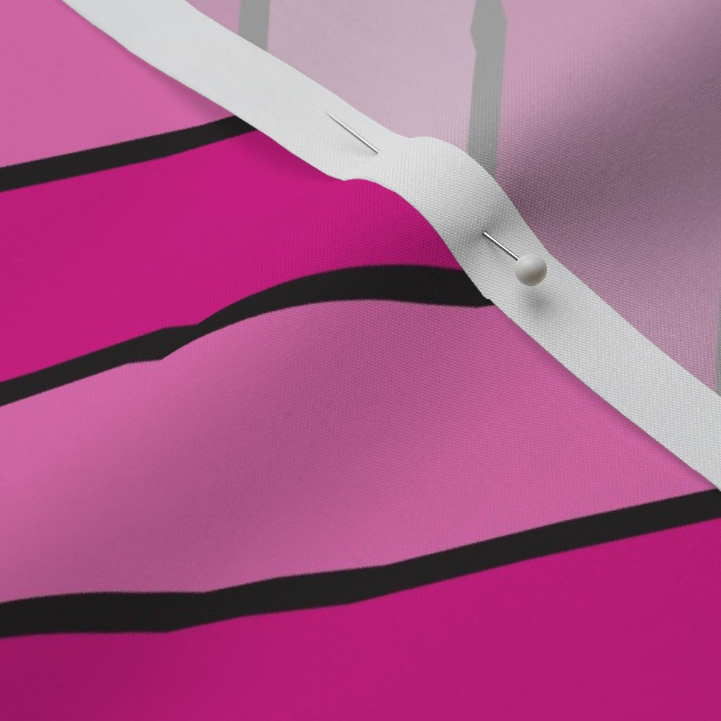 Diagonal Stripes, Pink Printed Fabric