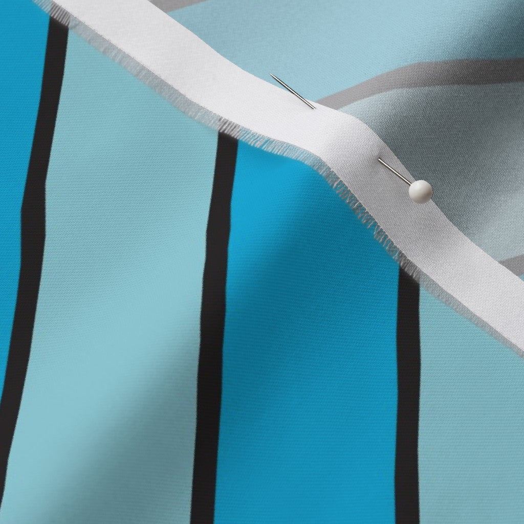 Diagonal Stripes, Light Blue Fabric