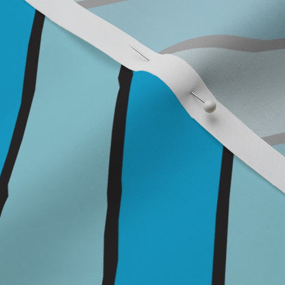 Diagonal Stripes, Light Blue Printed Fabric