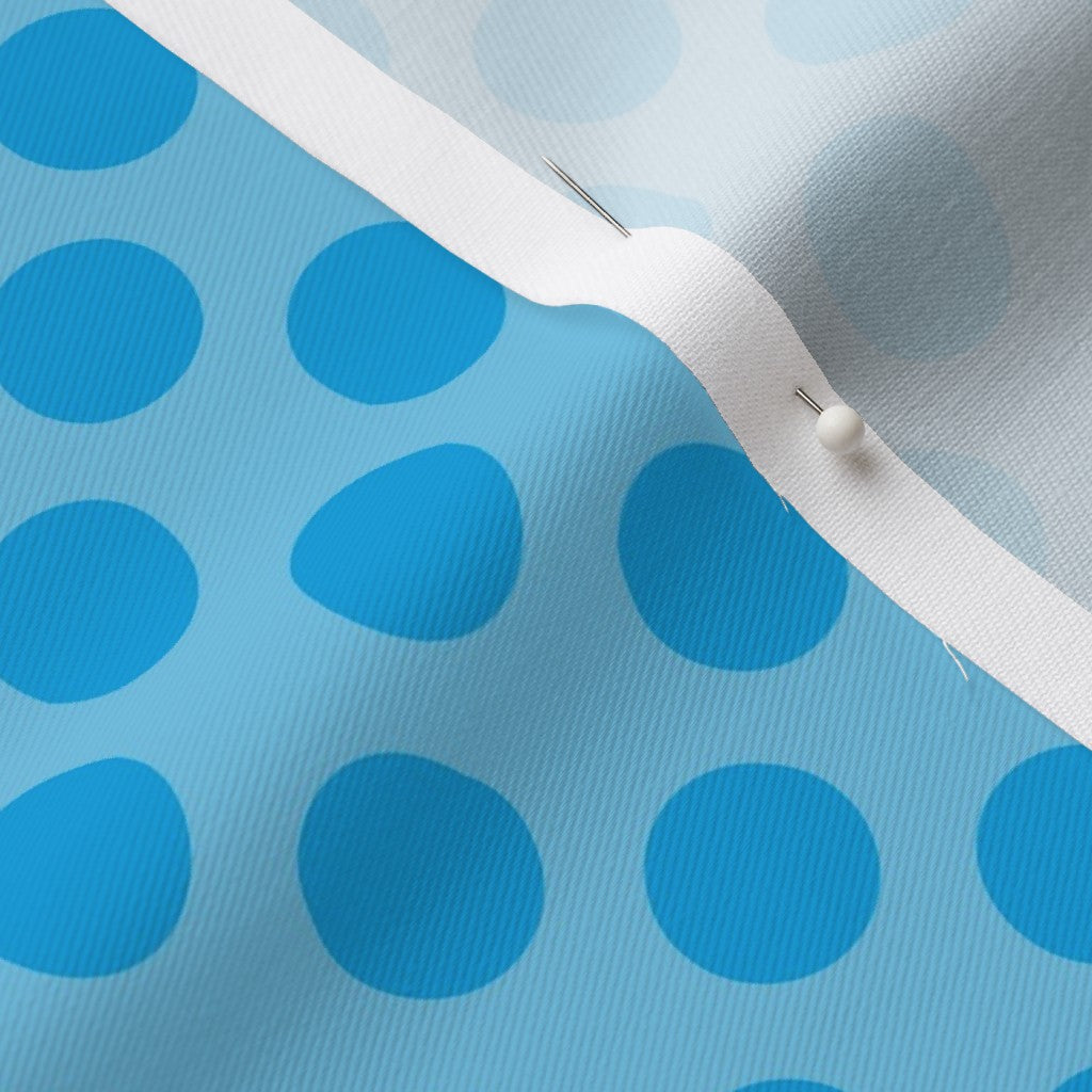 Light Blue Dots Printed Fabric