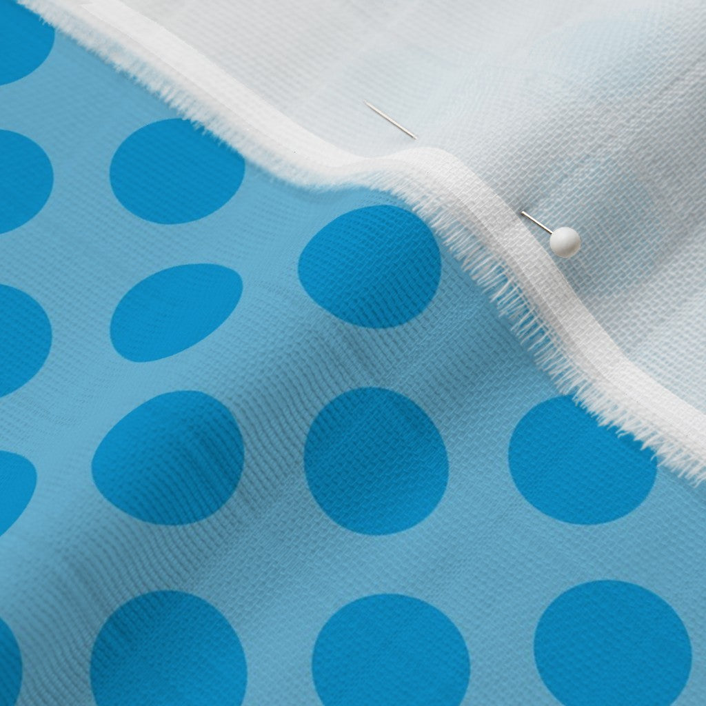 Light Blue Dots Printed Fabric