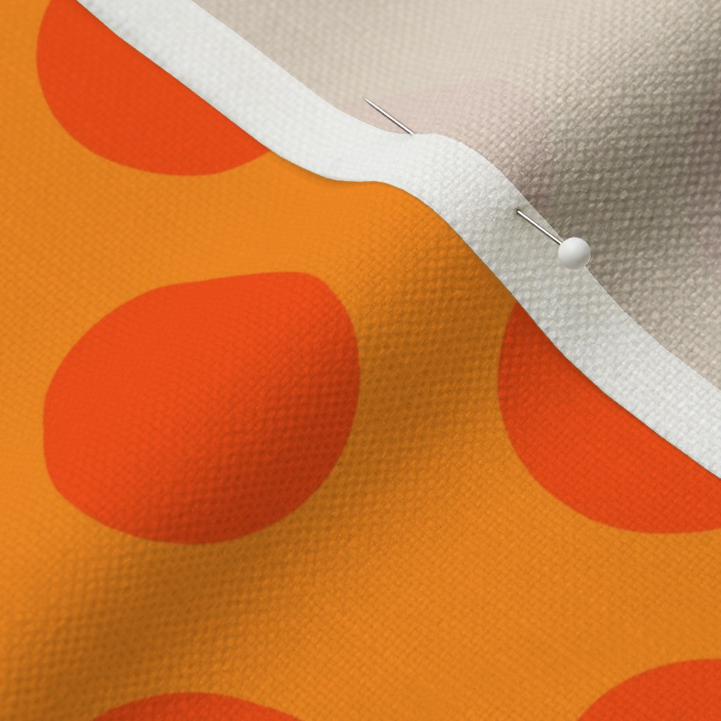 Orange Dots Printed Fabric