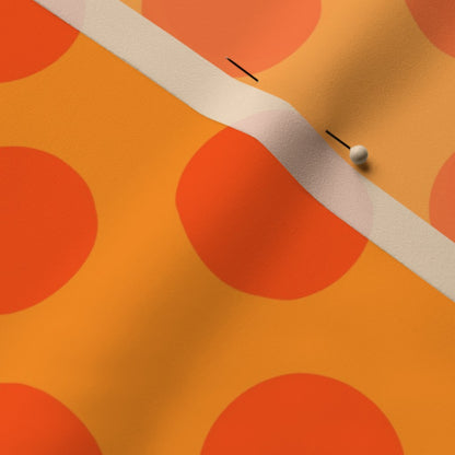 Orange Dots Printed Fabric