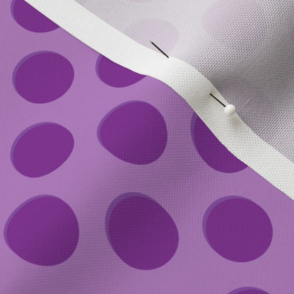 Purple 3D Dots Printed Fabric