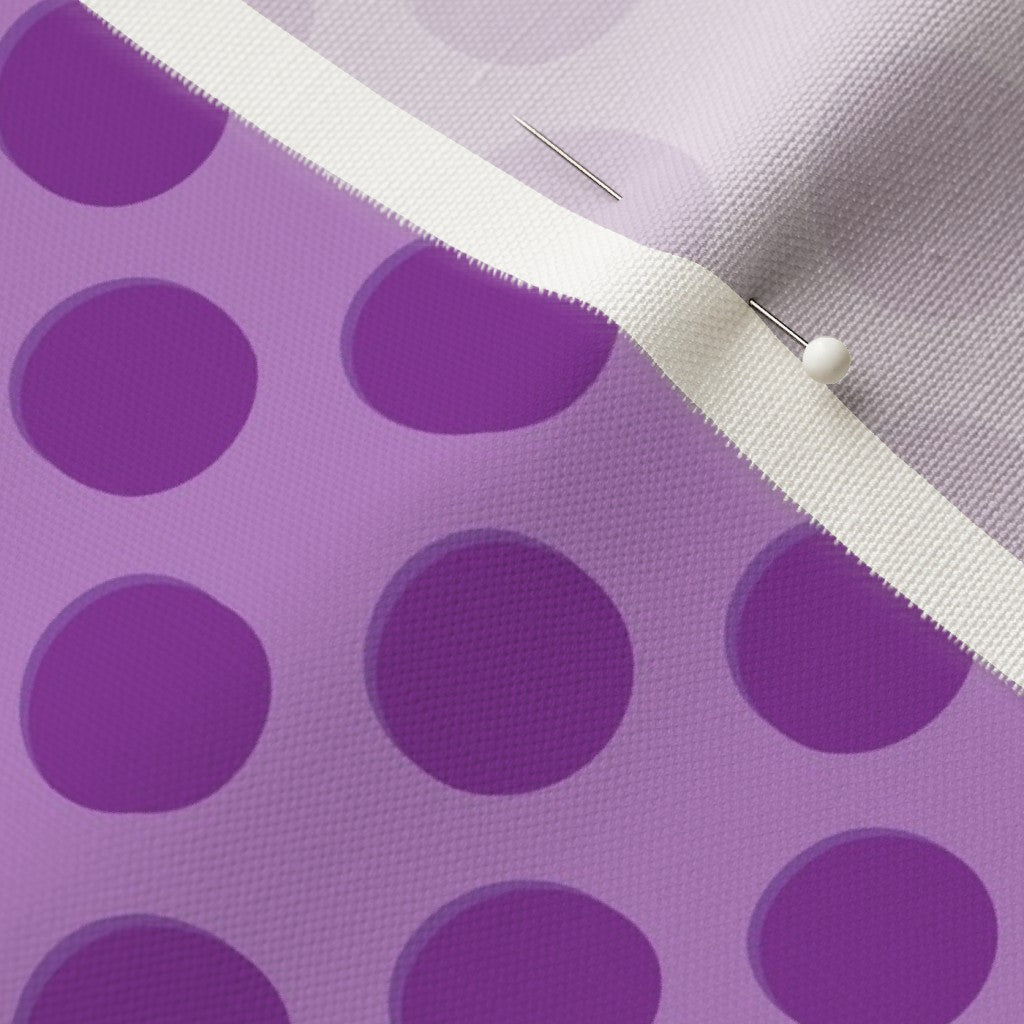 Purple 3D Dots Printed Fabric