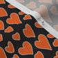 Rainbow Hearts Orange+Black Fabric