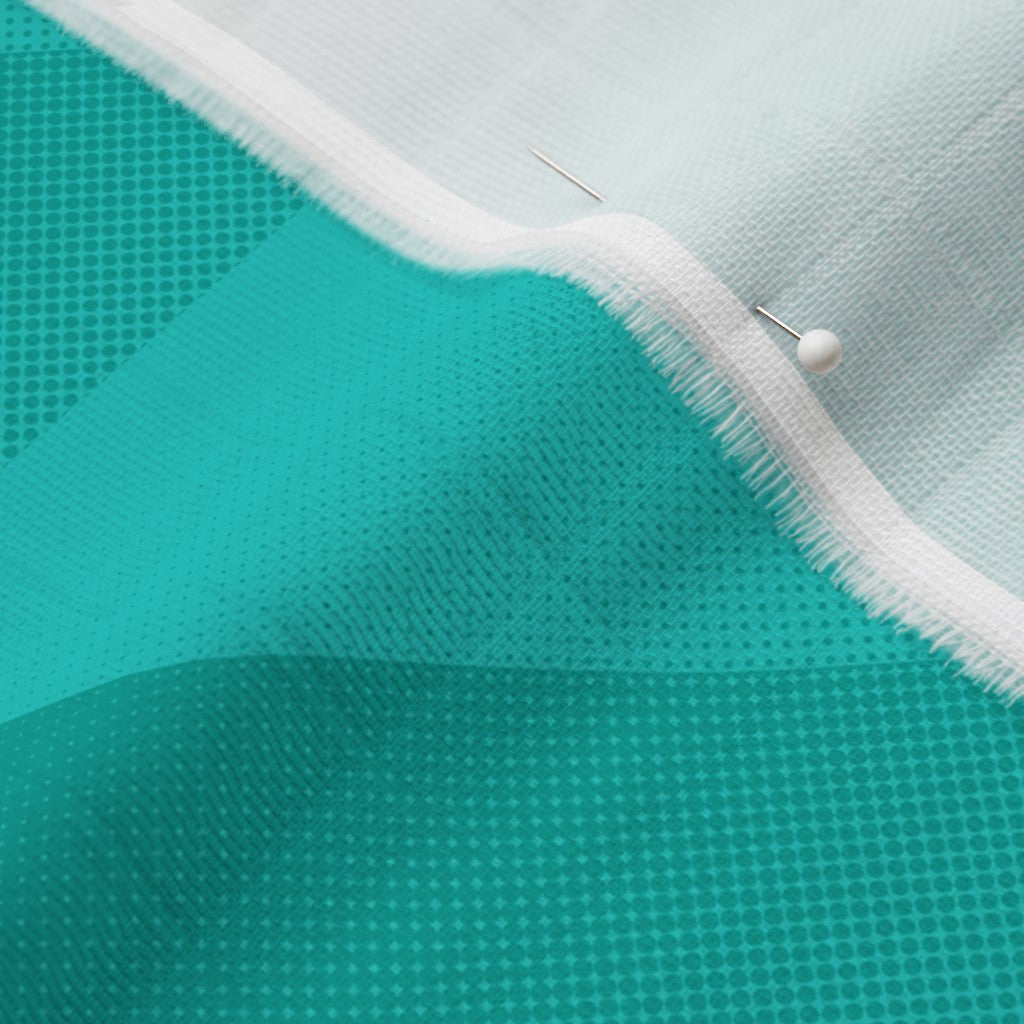 Aqua Gradient Printed Fabric