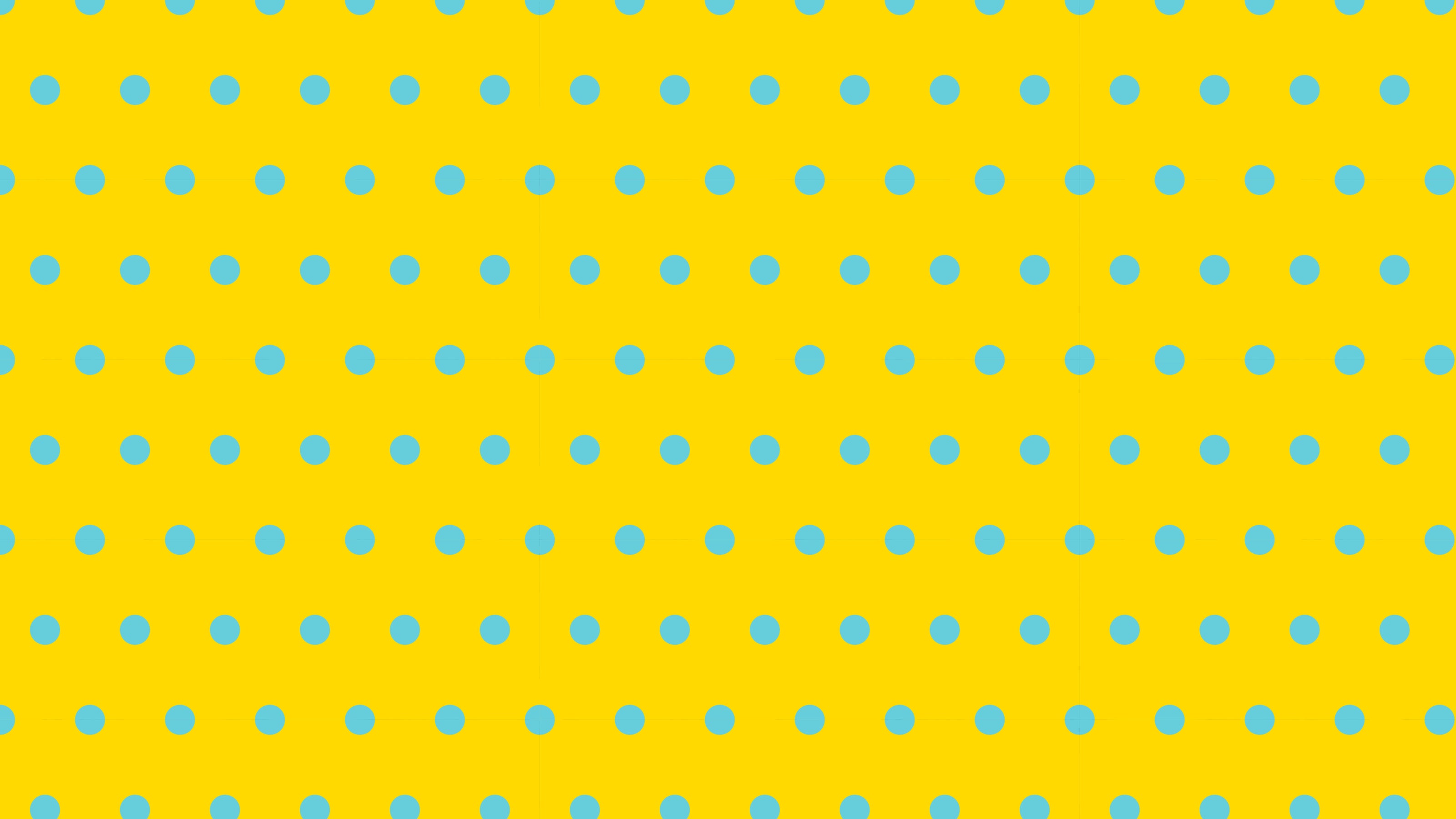 Aqua Dots on Yellow by Studio Ten Design